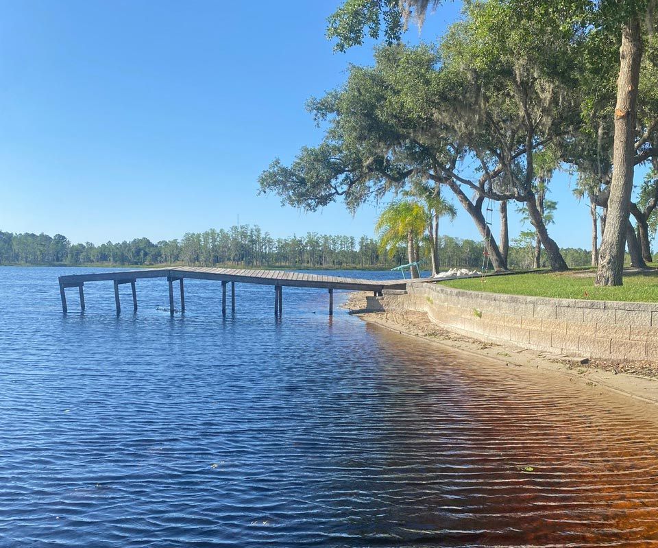 Dock on lake